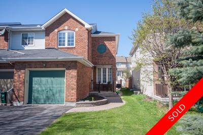 118 Milner Downs Cres, Ottawa, Kanata, Emerland Meadows, Two Storey, Row End-unit for sale: 3 bedroom