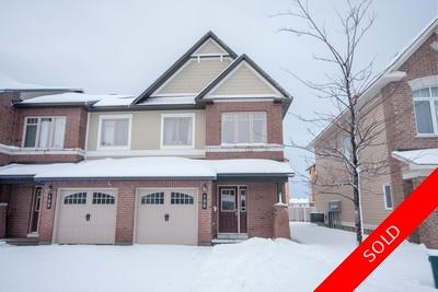Barrhaven Row Unit for sale: Chapman Mills 3 bedroom  (Listed 2017-01-05)